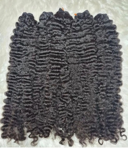 Raw hair burmese curly bundle